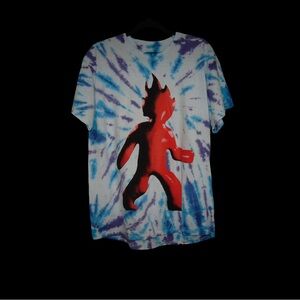 ASTROWORLD Tie-Dye Graphic T-Shirt with Red Figure - Men